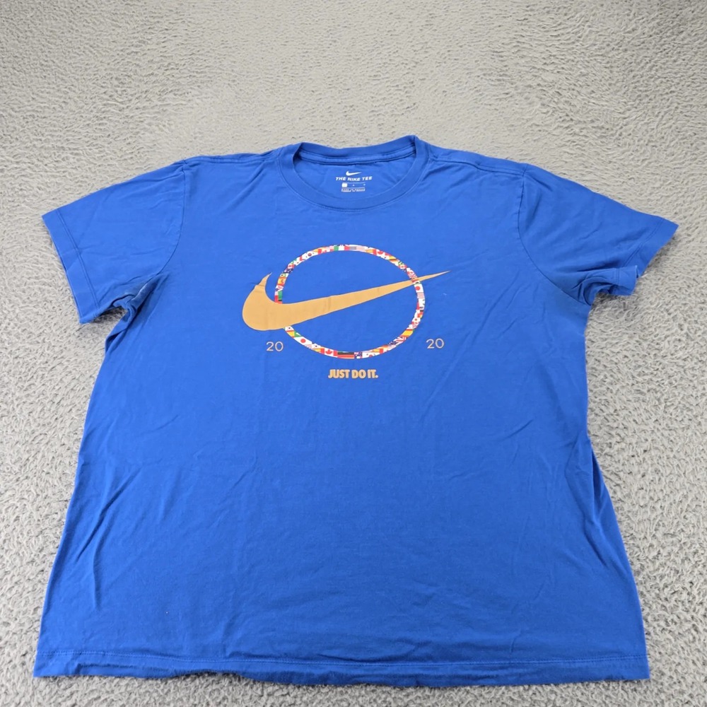 Nike Shirt Mens Large Blue Tokyo Olympics Flags Just Do it 2020 Swoosh Logo